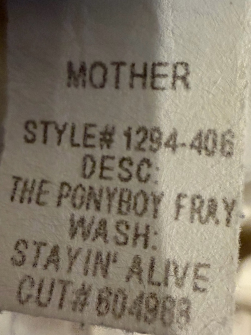 MOTHER The Pony Boy Fray Jeans White Stayin Alive Mid Rise Crop Raw Hem Sz 26 - Picture 6 of 8